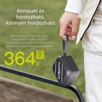 Hordozható Bluetooth hangszóró kültéri használatra IPX7, Bluetooth 5.3, 5W, 8 órás lejátszás, MP3/USB támogatás