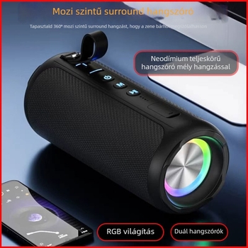 Vízálló Bluetooth hangszóró kültéri használatra, 20W, IPX5, Bluetooth 5.0, beépített akkumulátor 1000–1200 mAh, frekvenciasáv 100 Hz–20 kHz