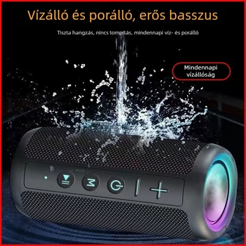 Vízálló Bluetooth hangszóró kültéri használatra, 20W, IPX5, Bluetooth 5.0, beépített akkumulátor 1000–1200 mAh, frekvenciasáv 100 Hz–20 kHz