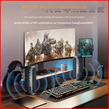 Vízálló Bluetooth hangszóró kültéri használatra, 20W, IPX5, Bluetooth 5.0, beépített akkumulátor 1000–1200 mAh, frekvenciasáv 100 Hz–20 kHz