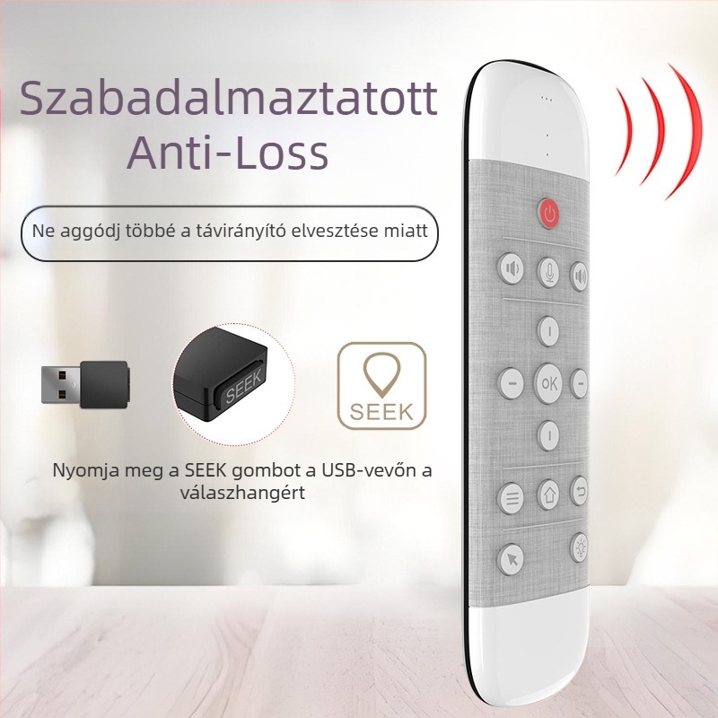 Air Mouse Q40 Vezeték nélküli 2.4G hangvezérléssel, kétoldalas billentyűzet, infravörös érintőpad és háttérvilágítású távirányító