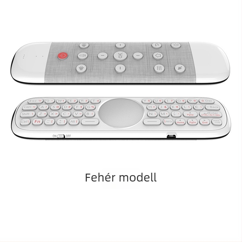Air Mouse Q40 Vezeték nélküli 2.4G hangvezérléssel, kétoldalas billentyűzet, infravörös érintőpad és háttérvilágítású távirányító