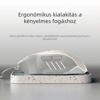 Vezetékes e-sport gaming egér 8 gombos, LED világítással, DPI négy szinttel PC-hez és laptophoz