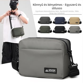 Férfi crossbody válltáska — utcai stílus, vízálló, ultra könnyű, Oxford anyag, poliészter bélés