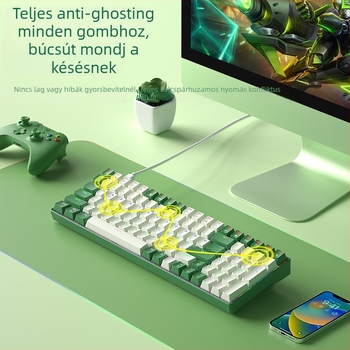 B.O.W Hot-Swappable 100-billentyűs mechanikus billentyűzet, USB-kábeles csatlakozás, RGB háttérvilágítás (G100U)