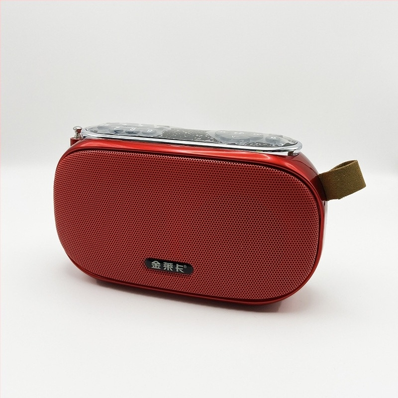 Kültéri hordozható vezeték nélküli Bluetooth hangszóró kártyahellyel, rádióval, mély basszussal, kompakt hangszóróval és MP3-lejátszóval időseknek