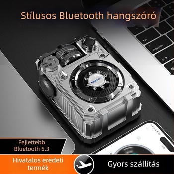 TF-kártya slotos Bluetooth hangszóró, BT 5.3, 10W, 100 Hz-20 kHz, beépített 1200-2000 mAh akkumulátor