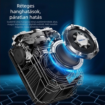 TF-kártya slotos Bluetooth hangszóró, BT 5.3, 10W, 100 Hz-20 kHz, beépített 1200-2000 mAh akkumulátor