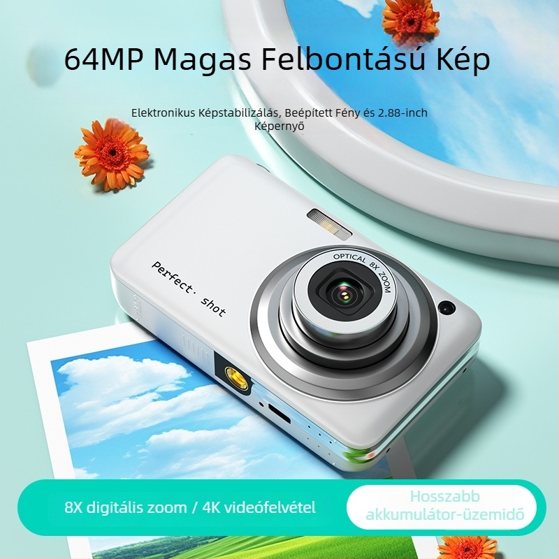 Zfzs V610 kamera, 2/3 hüvelykes CMOS szenzor, 64 MP, 8x optikai zoom, teleszkópos objektív, manuális működés