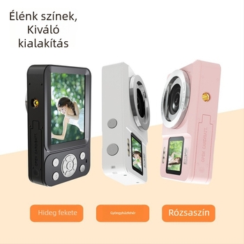 64 MP kompakt digitális kamera, 18× optikai zoom, ultra vékony kialakítás, CMOS szenzor, 2,8 hüvelykes LCD, TF-kártya