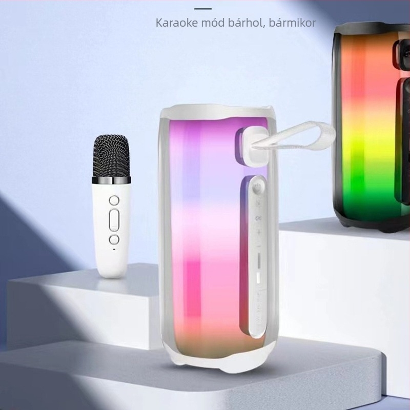 Pulse PLUSE5 Vezeték nélküli Bluetooth hangfal, teljes RGB világítással, mélybasszus, karaoke mikrofon, sztereó