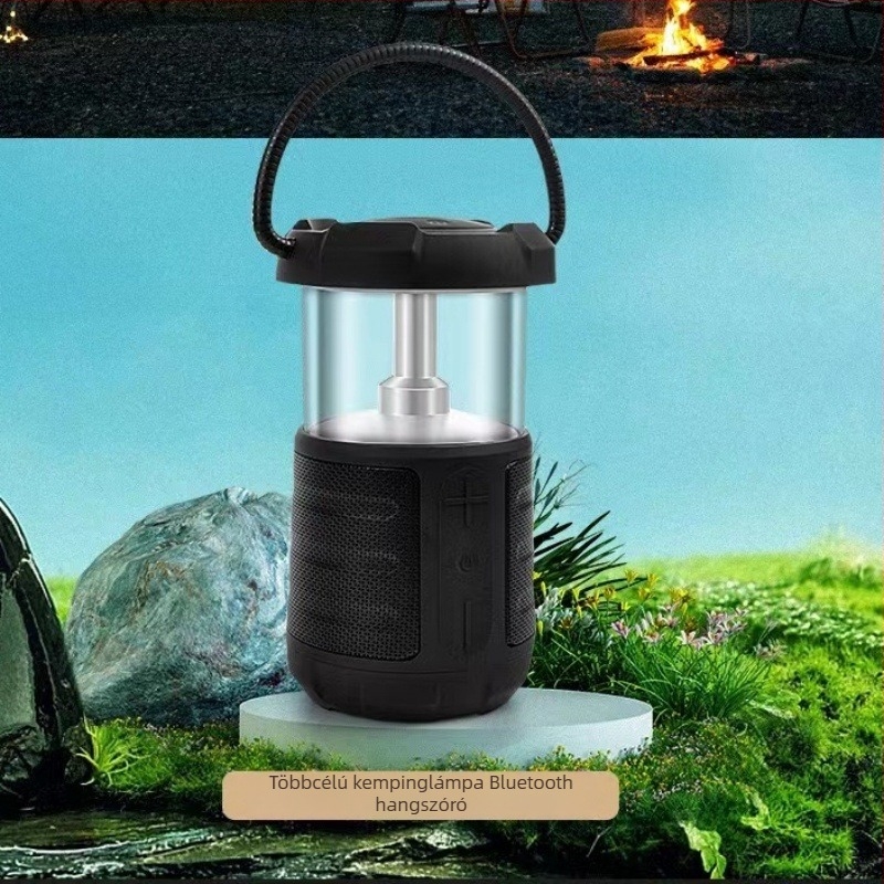 Kültéri Bluetooth hangszóró vállfogantyúval és subwooferrel – 4 meghajtó, 40Hz-20kHz, SNR ≥75dB, 13W, Bluetooth 5.3, beépített akkumulátor 2000–4000 mAh