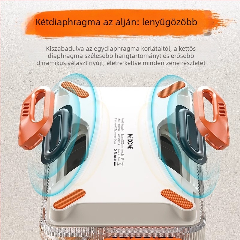 M2 hajlékony Bluetooth hangszóró telefonállvánnyal, 5W, Bluetooth 5.3, beépített 1200–2000 mAh akkumulátor, frekvenciatartomány 20 Hz–20 kHz