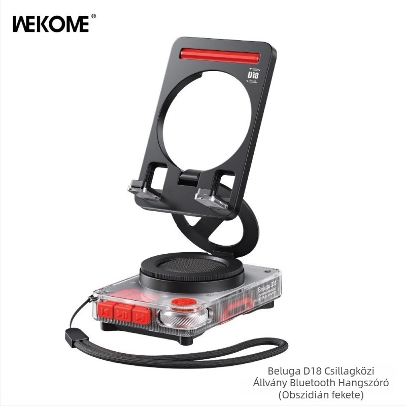 M2 hajlékony Bluetooth hangszóró telefonállvánnyal, 5W, Bluetooth 5.3, beépített 1200–2000 mAh akkumulátor, frekvenciatartomány 20 Hz–20 kHz