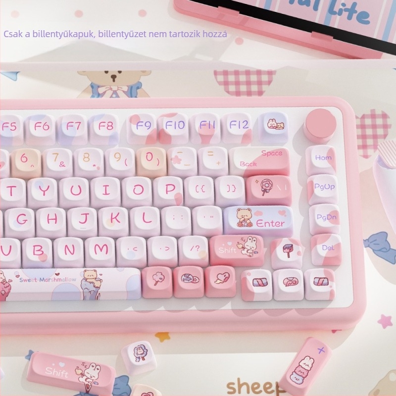 Keycap készlet mechanikus billentyűzethez, ötoldali szublimáció, PBT anyag, 112/120 billentyű, testreszabható, kompatibil a legtöbb mechanikus billentyűzettel