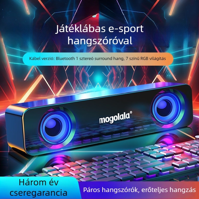 Asztali mini hangsugárzó USB töltéssel, Bluetooth és 3,5 mm, frekvencia-átvitel 100 Hz–20 kHz, SNR ≥70 dB, IPX7 vízálló
