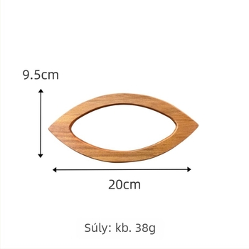 Fából készült táska fogantyú | légáteresztő kialakítás; alkalmas táskákhoz, női táskákhoz, csuklóra és vászon táskák kiegészítőihez | 2025 tavasz
