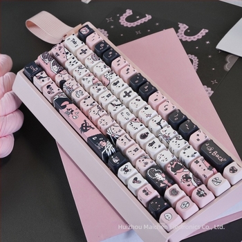 Numerikus billentyűzethez való gombfej – macska fej dizájn, öt oldalú szublimáció, zöld tengely, Bluetooth-kompatibilis