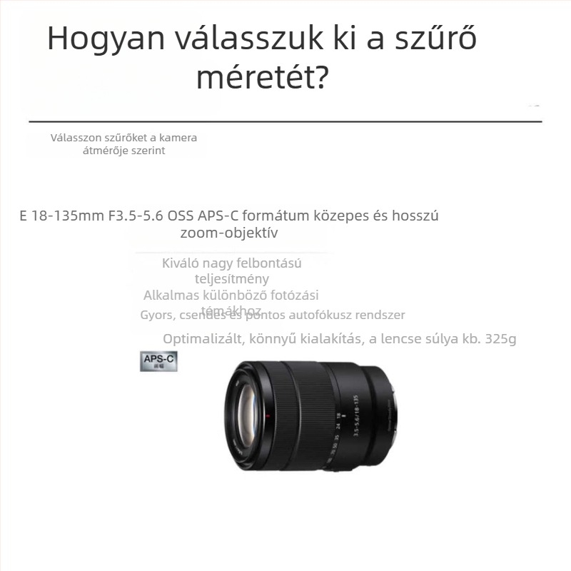 DSLR UV-szűrő – univerzális, ultra vékony, átlátszó üveg