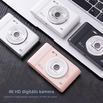 Magas felbontású belépő szintű diákkamera retro CCD-vel, kompakt vlogkamera