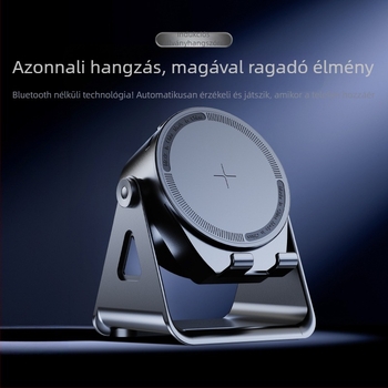 Bluetooth hangszóró LED-es fényekkel és asztali tartóval – beépített akkumulátor 1000–1200 mAh, Bluetooth 5.3, frekvencia 20 Hz–20 kHz, SNR ≥85 dB, hatótáv 10 m