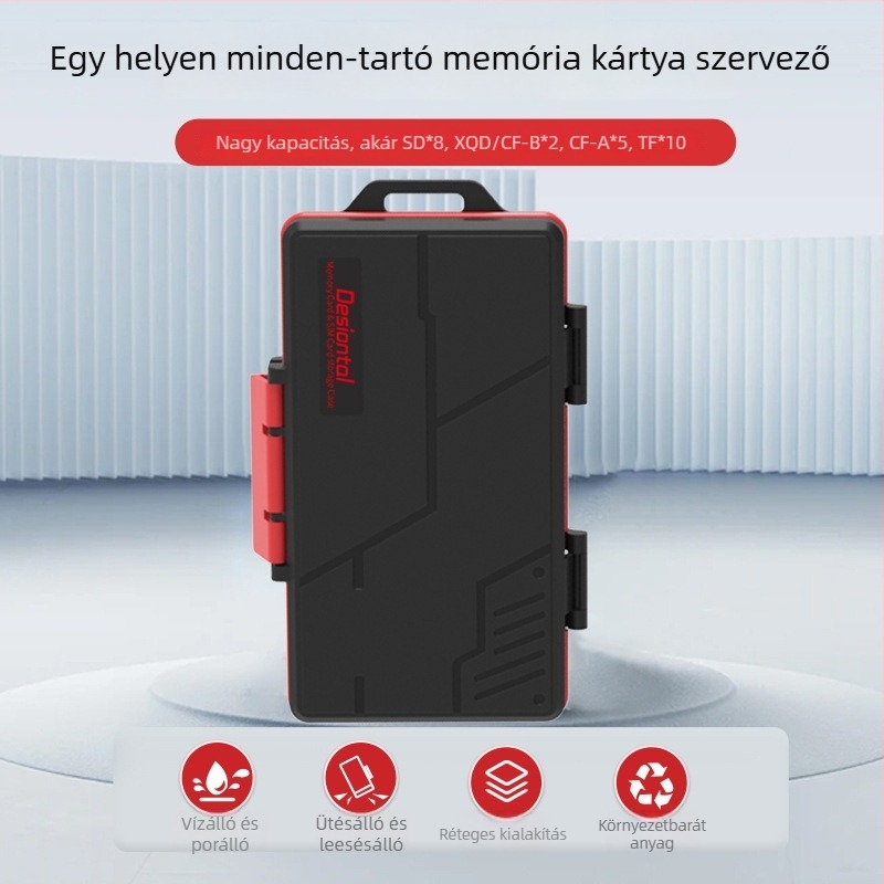 E9 memóriakártya tároló doboz kamera és számítógép számára – tárolás, képekből történő testreszabás