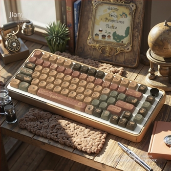 Fantasy Dust kulcskapcsa — retro kávé szublimációval, MOA mechanikus billentyűzethez, kompatibilis a Mai Congke Zhilang Spiderrel