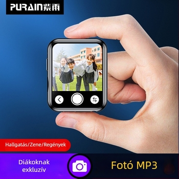 Purple Rain M2 Digitális kamera diákoknak: MP3, rádió, regényolvasó, szótár és fordítás, HD videó, Bluetooth