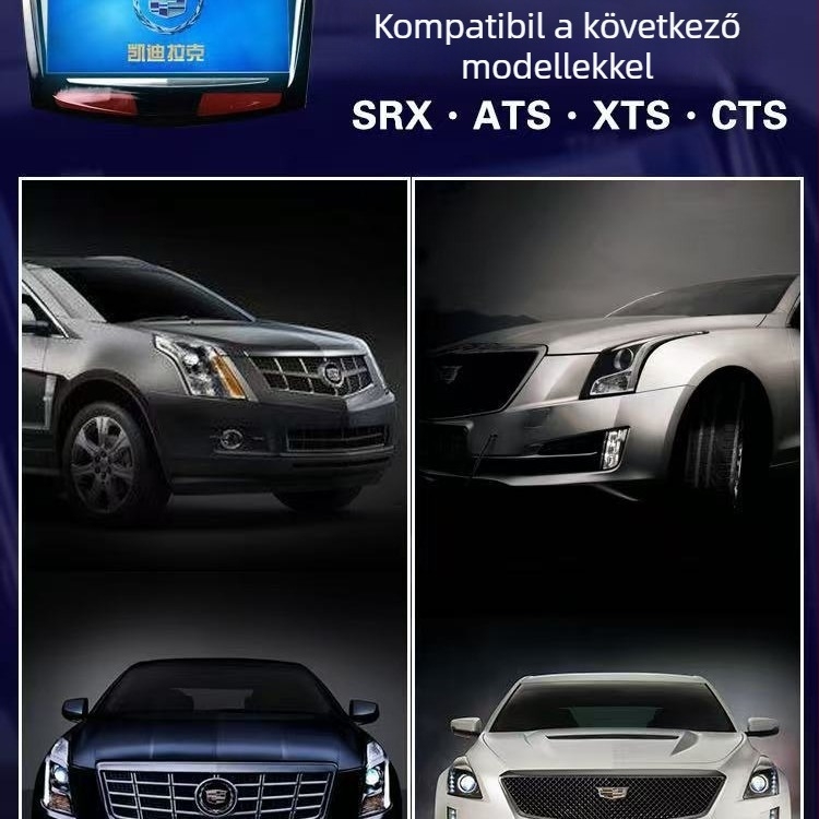 Cadillac CUE számára járműre szerelt LCD-monitor — kapacitív érintőképernyő, 1280x720 felbontás, modell CUE, kompatibilis XTS, ATS, SRX, CTS, anyag PC+üveg