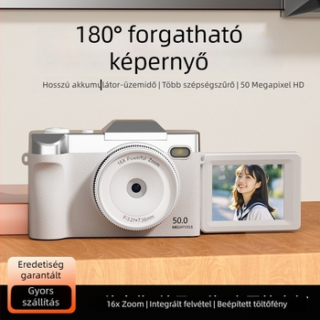8 MP-s CCD digitális fényképezőgép 16x optikai zoomkal, 2,3 hüvelykes LCD, makro mód, USB 2.0, periszkópos objektív, ABS ház