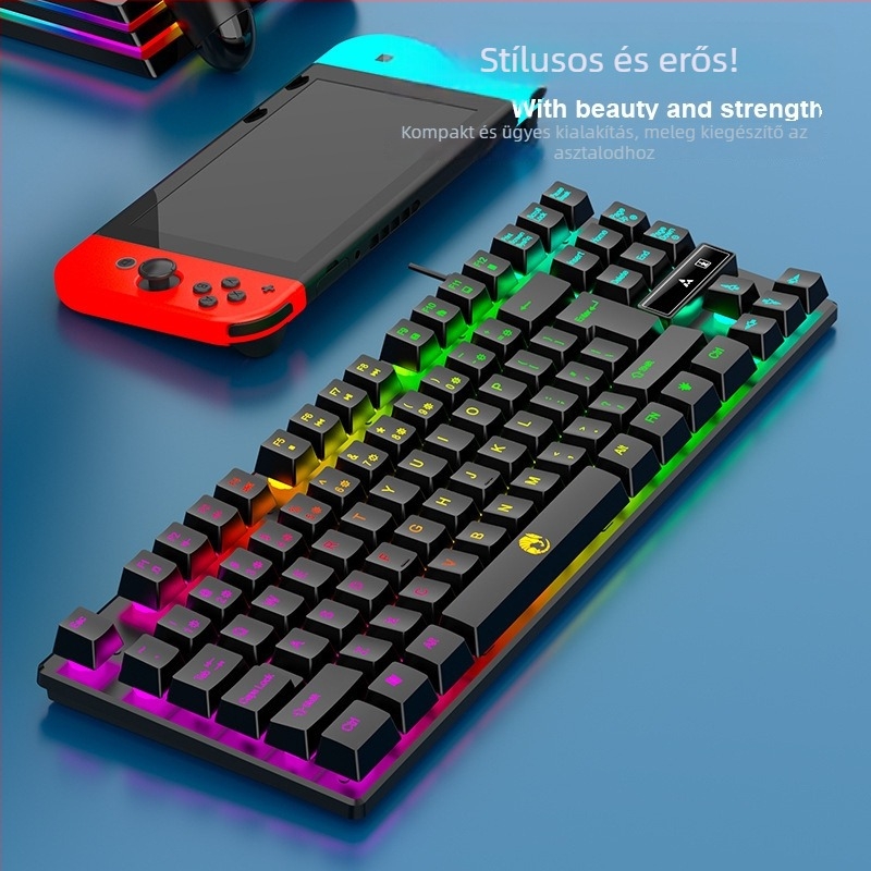LIMEIDE 87 billentyűs vezetékes gaming billentyűzet RGB háttérvilágítással, vízálló