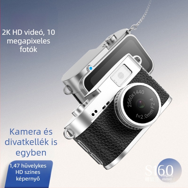 2K felbontású, teljes képernyős retro stílusú kompakt digitális kamera CCD szenzorral fotózáshoz és videózáshoz