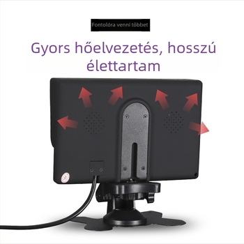 Autó LCD kijelző, 7 hüvelykes, 1024x600 felbontás, CVBS/720P/1080P bemenetek, modell 728AHD