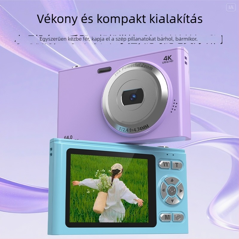 Digitális CCD kamera 21 MP, 16x optikai zoom, 7360×4912 felbontás, 2,8 hüvelykes LCD