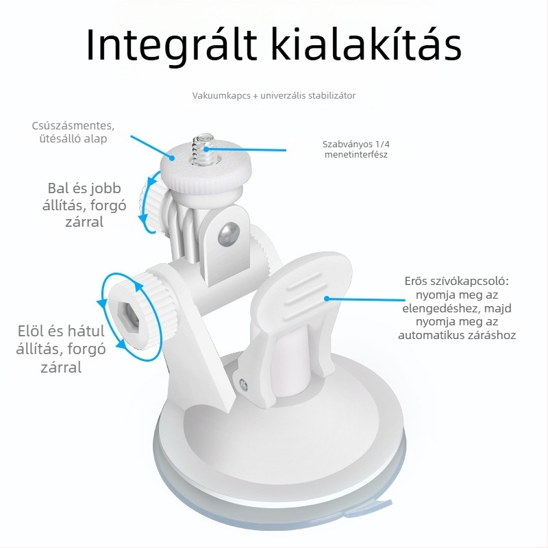XFH Autóba szerelhető szívófejes tartó, alap 68 mm, többirányú, fix tartó, OEM