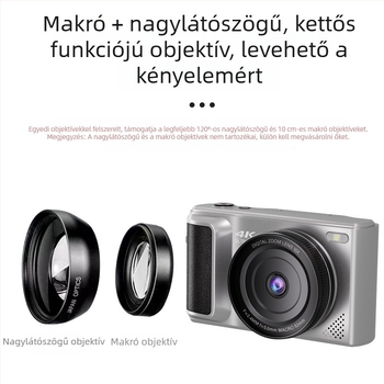 Bevezető szintű tükör nélküli kamera forgatható kijelzővel, önképhez és vlogoláshoz, ideális diákok számára