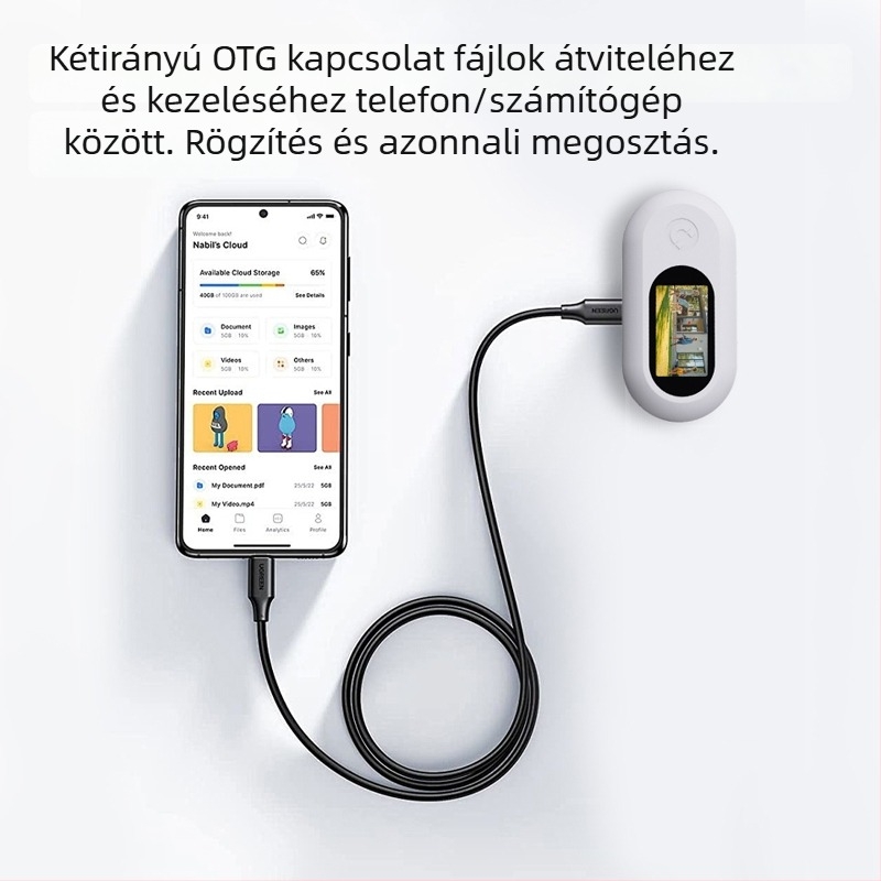 Kompakt viselhető HD kamera háziállatok és gyerekek számára, mellkas- vagy nyakszíjon viselve, kültéri felvételhez, 1080p, 2MP, 3.6mm objektív, 107 g