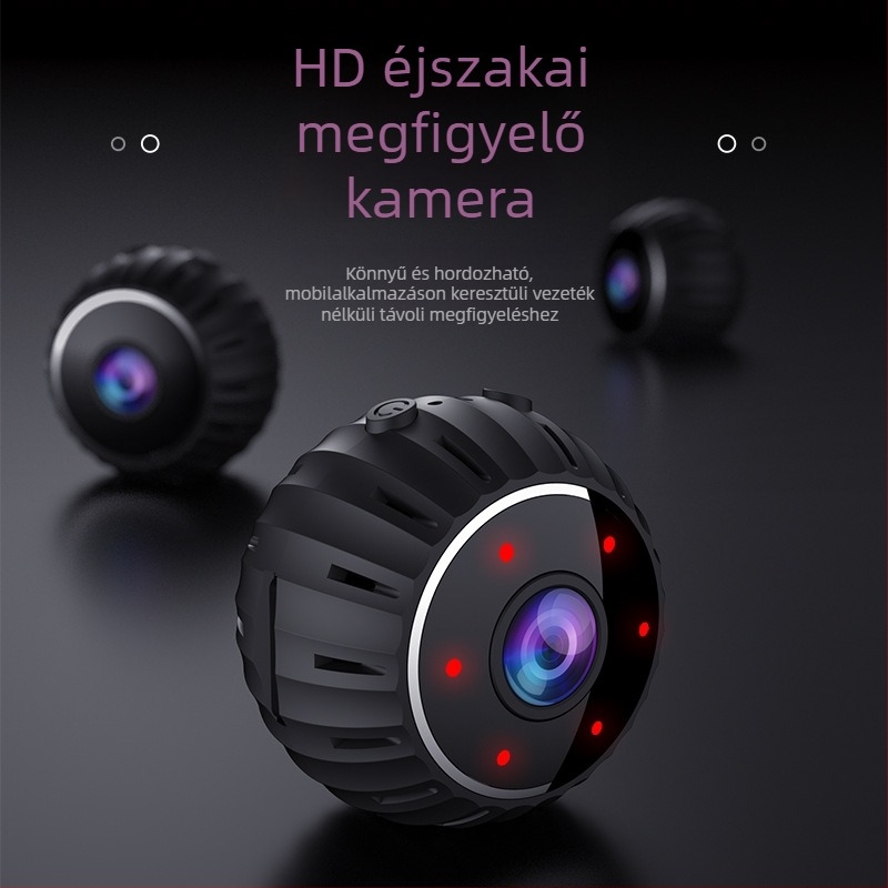 X10 modellű vezeték nélküli Wi‑Fi kamera éjszakai látással, 720p/1080p felbontás, távoli megfigyelés, akkumulátor élettartama 50–60 perc