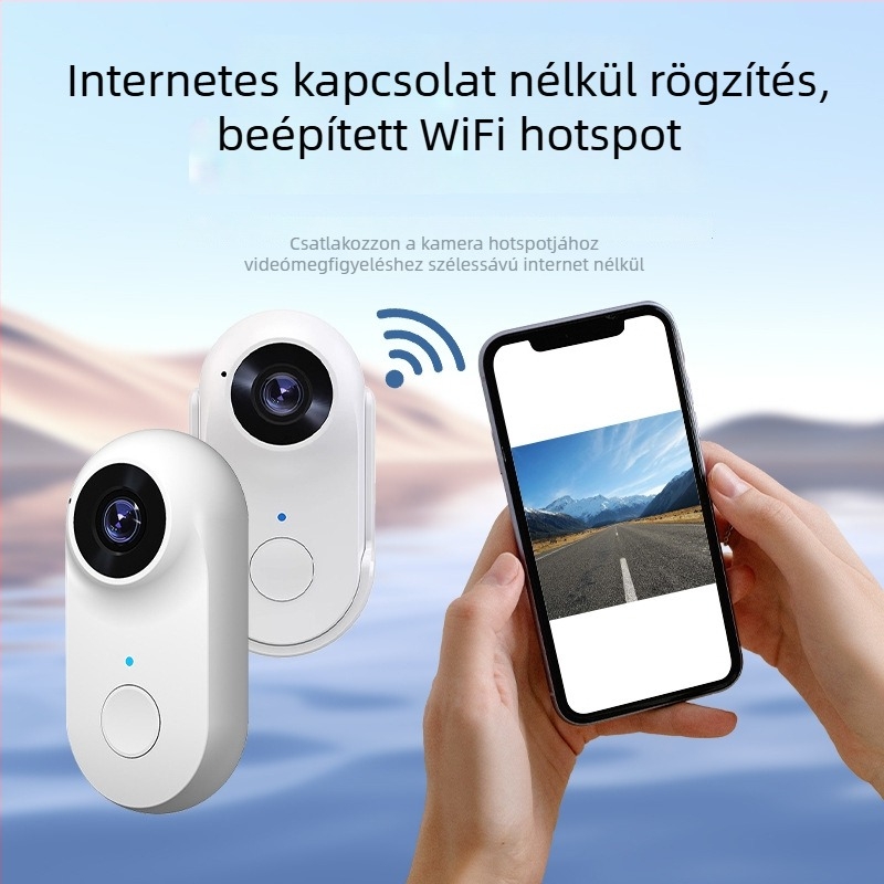 WiFi mini ujjkamera, 2MP, ABS ház, modell A100+, mozgásrögzítő motorkerékpárokhoz és háziállatokhoz
