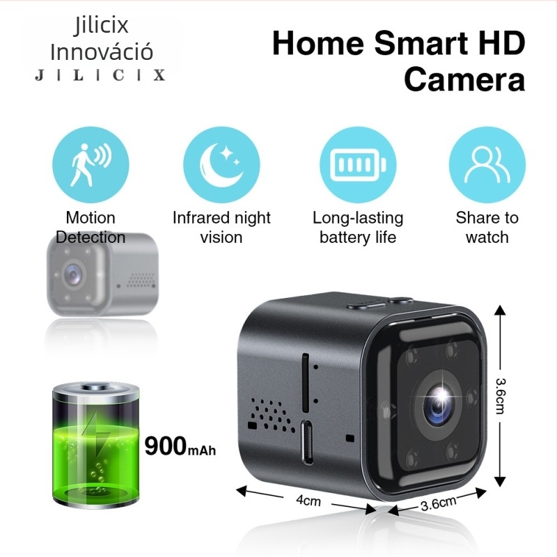 AS03 Vezeték nélküli kamera baba- és háziállat- megfigyelésre – 1080p HD, Automatikus alvó mód, 300 perc akkumulátor, TF-kártya tárhely, Videó- és fénykép rögzítés