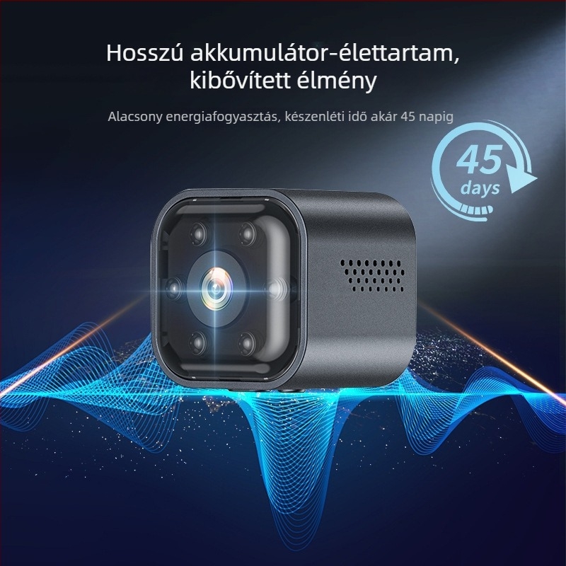 AS03 Vezeték nélküli kamera baba- és háziállat- megfigyelésre – 1080p HD, Automatikus alvó mód, 300 perc akkumulátor, TF-kártya tárhely, Videó- és fénykép rögzítés