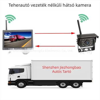 HD vezeték nélküli hátrameneti kép rendszer, Modell 7012, LCD 800x480, Analóg/Digitális bemenet, 24V