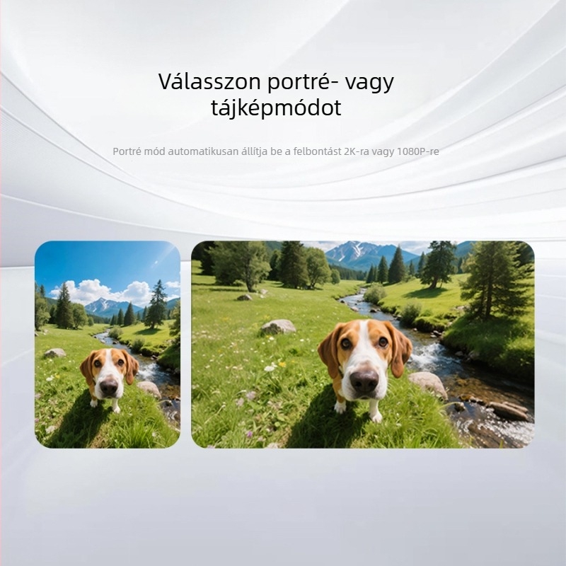 4K Ultra HD akciókamera kerékpározáshoz vezeték nélküli stabilizációval, FPV nézettel, TF-kártya tárolás, 1 órás üzemidő