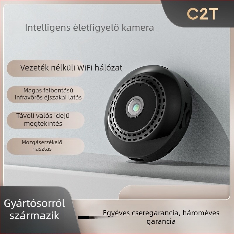 Háziállat-figyelő IP-kamera, 1080P HD éjjellátás, 10 mm-es objektív, beltéri/kültéri használat, IR hatótávolság 10 m