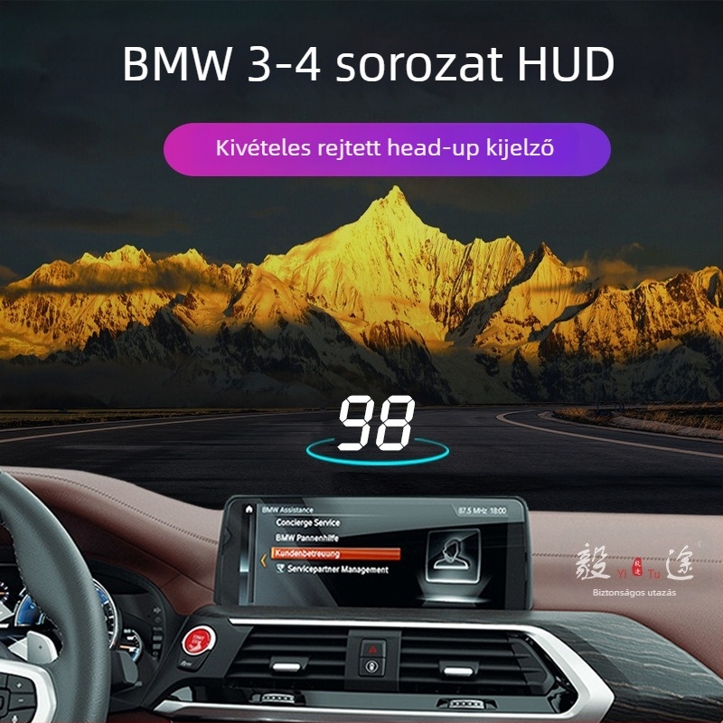 Yitu autó LCD kijelző – Rejtett HUD a BMW 3-4 sorozathoz, sebesség-projekció