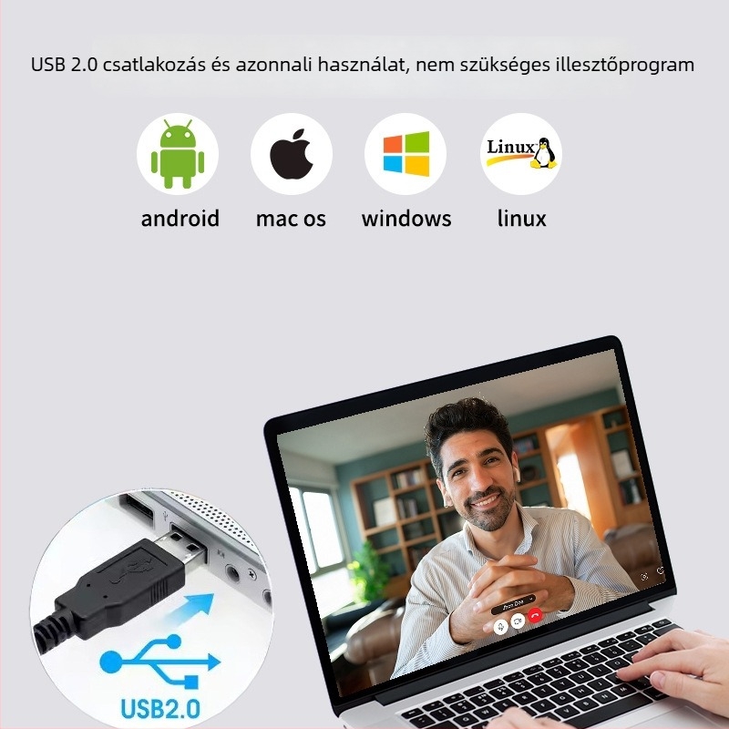 Tolucky USB kamera modul infravörös éjjellátással, 1MP szenzor, 1280x720 felbontás, 30FPS, USB 2.0
