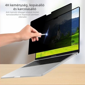 Mágneses magánéletvédelmi képernyőfilm MacBook Pro és Air számára — PET anyag, képernyőfilm