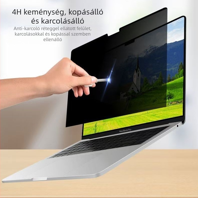 Mágneses magánéletvédelmi képernyőfilm MacBook Pro és Air számára — PET anyag, képernyőfilm