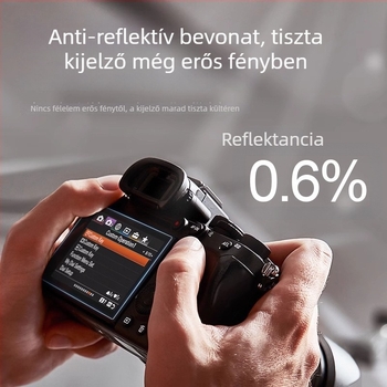Canon R50 kijelzővédő fólia - PET anyag, AR bevonat, nagy felbontású átláthatóság