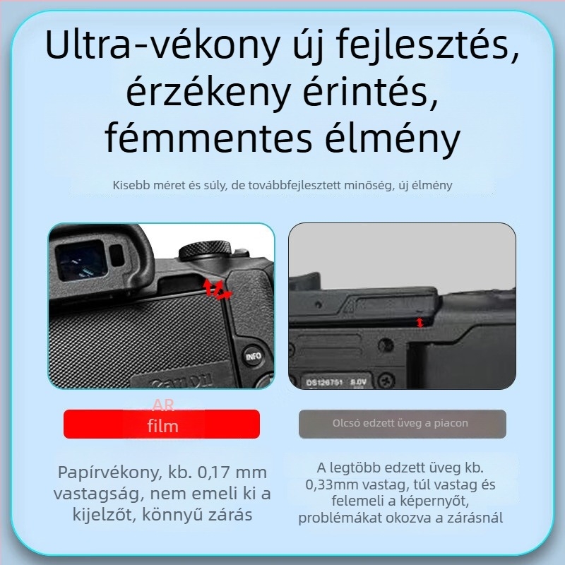 Canon EOS R50/R6 kijelzővédő - AR-anti-reflexiós PET, többszintű lamináció, Yisi márka